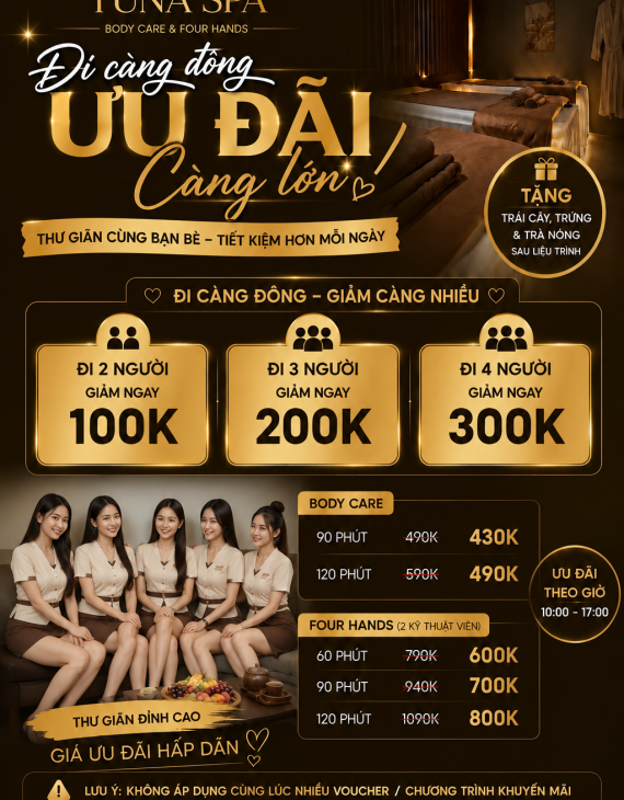 Yuna Spa | Ưu Đãi Khung Giờ Vàng | 